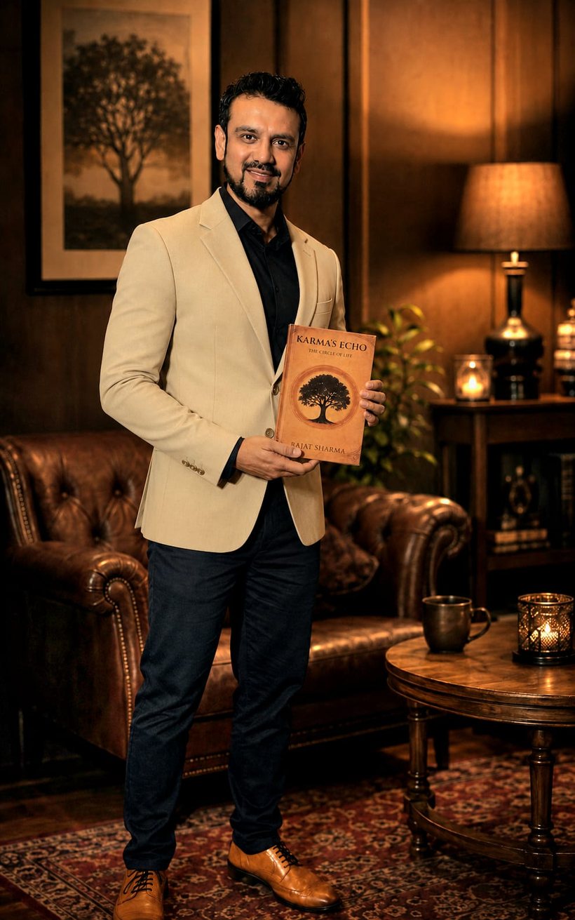 Podcasts and press Rajat Sharma, author of Karma’s Echo